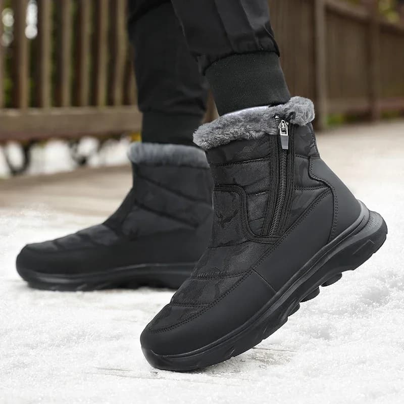Scarpe da uomo Scarpe casual invernali Stivali da neve morbidi Scarpe da esterno per uomo