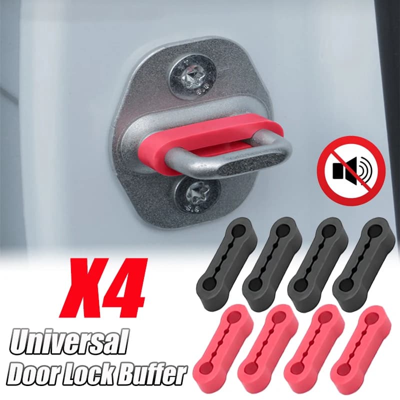 4pcs Car Door Shock Absorber Universal Car Door Buckle Soundproof Deadener Damper Cushion Anti-Vibration Buffer Pad