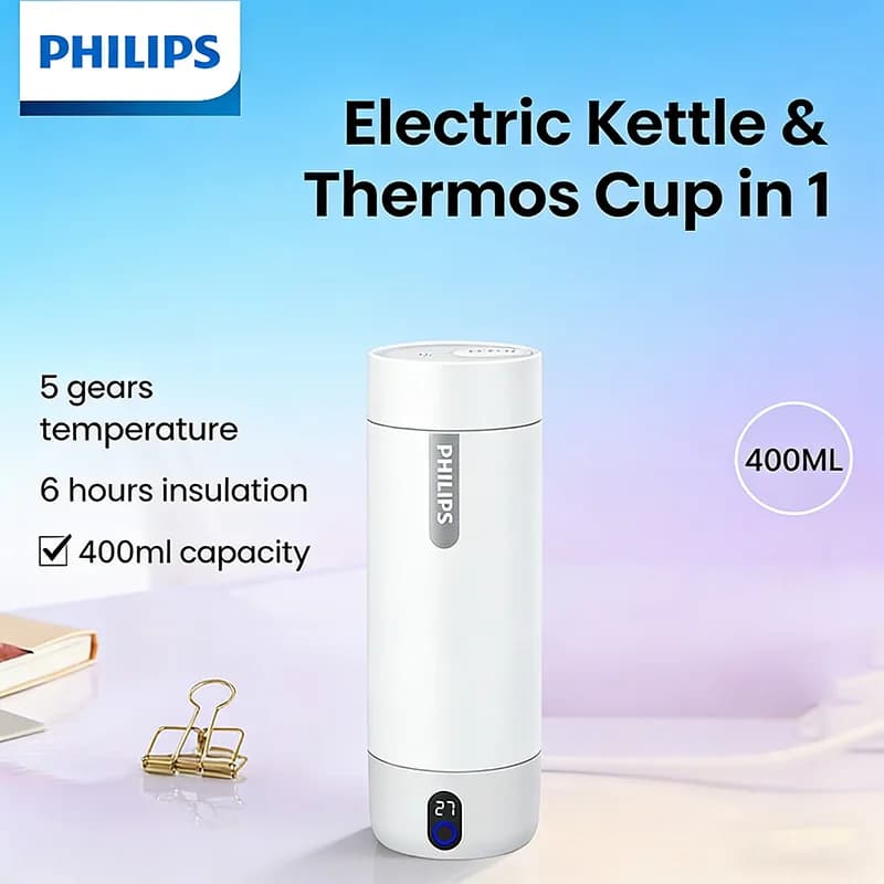 PHILIPS Electric Kettle with Intelligent Constant Temperature, Travel Kettle with Intelligent Digital Display