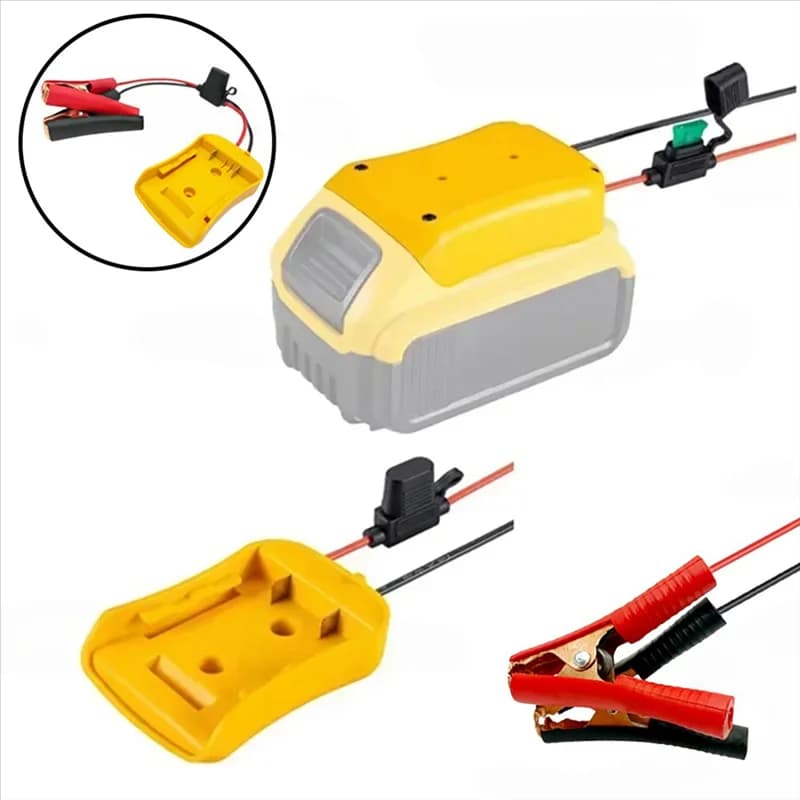 ABJI-Jump Starter per batteria al litio da 18 V 30A Fusibile Adattatore automobilistico Adattatore di accensione fai da te per alimentazione di emergenza per auto