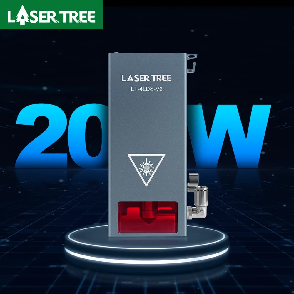 LASER TREE V2 Laser module 20W Optical power with Air Assist TTL Blue light module for laser cutting DIY Instruments for wood engraving
