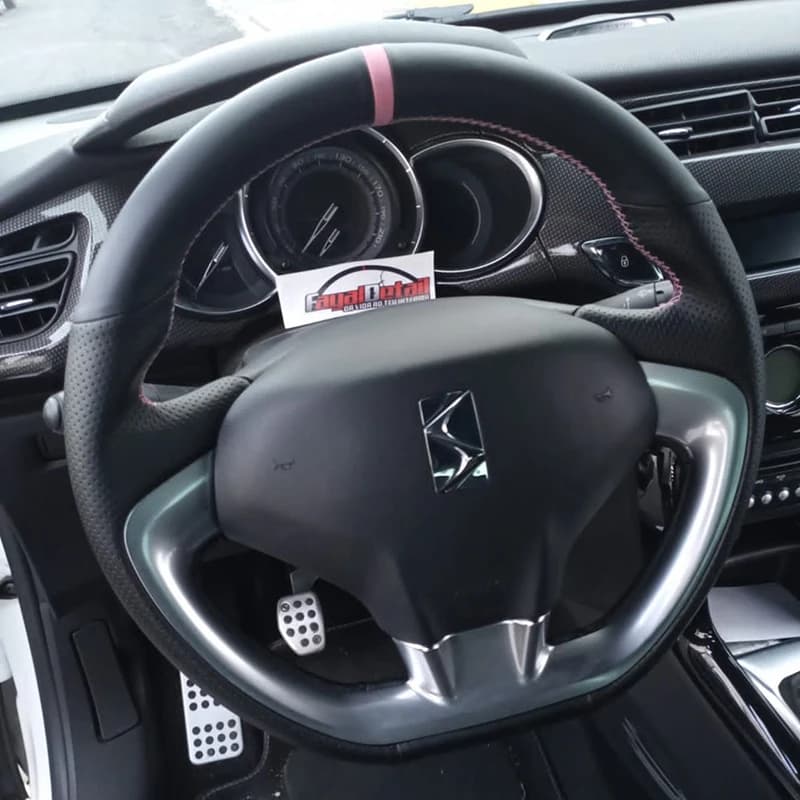 LS AUTO Wrap Fundas De Volante for Citroen DS3 2011 Hand sewing cover Wrap Fundas De Volante for ds3 racing