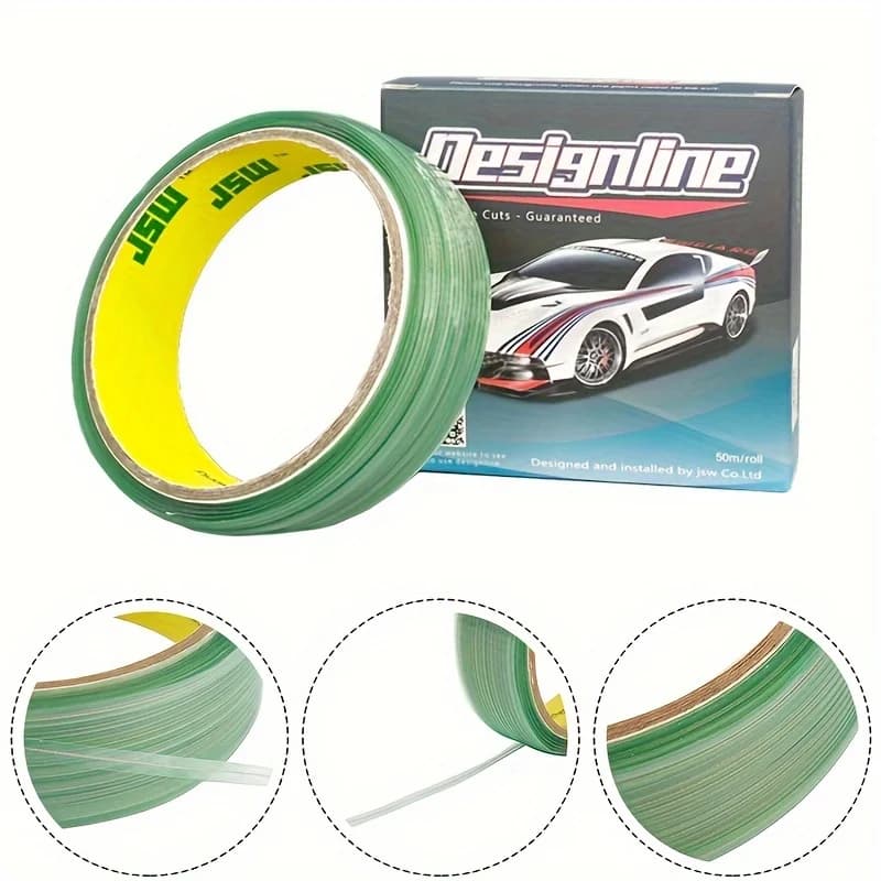 Adesivo in vinile per auto Nastro senza coltello Design della linea Imballaggio Pellicola da taglio Accessori per strumenti per lo styling 196,85/393,7 pollici