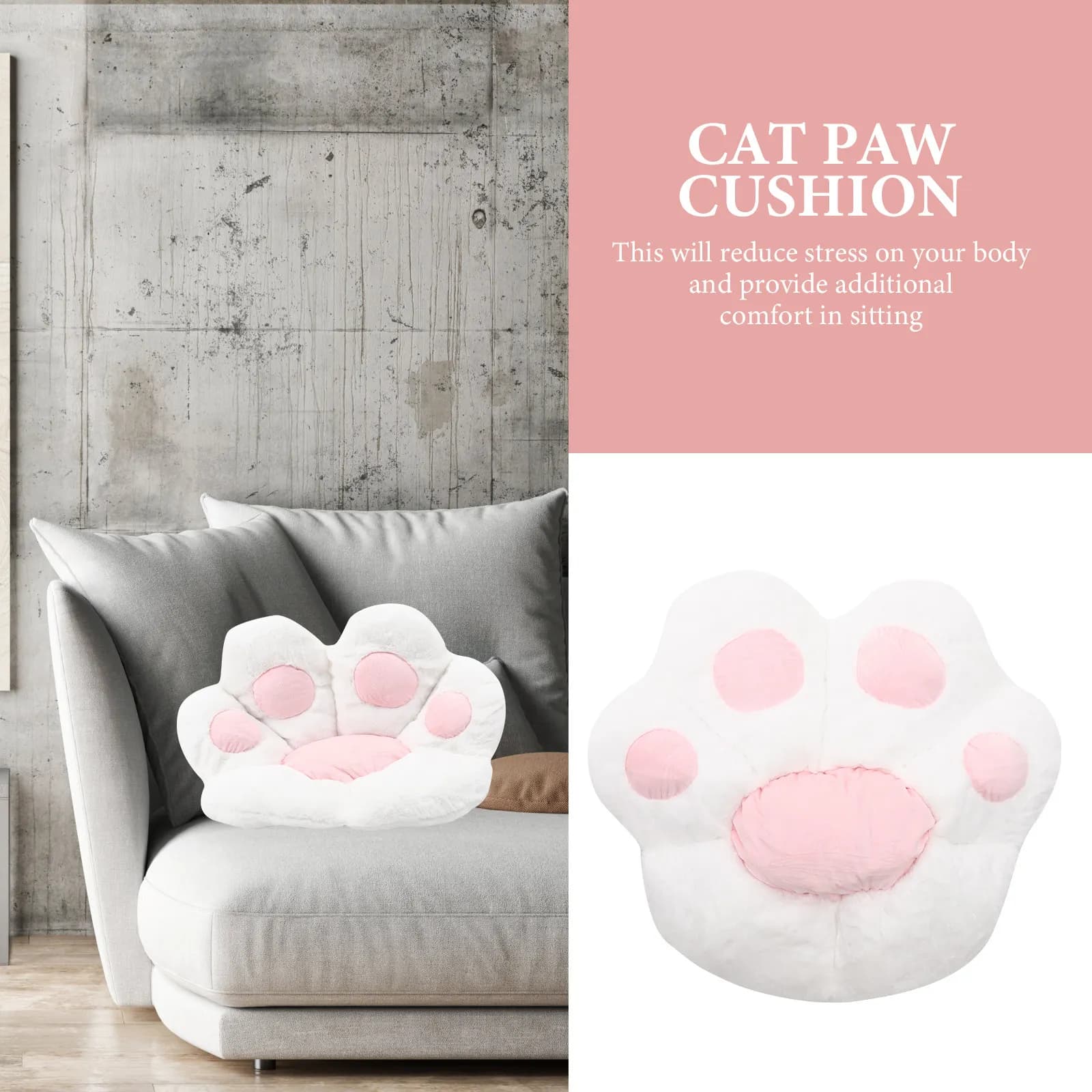 Cuscino a Forma di Zampa di Gatto, Adorabile e Confortevole per Sedia, Divano, Ufficio, Casa, Sala da Pranzo, Sedia da Gaming