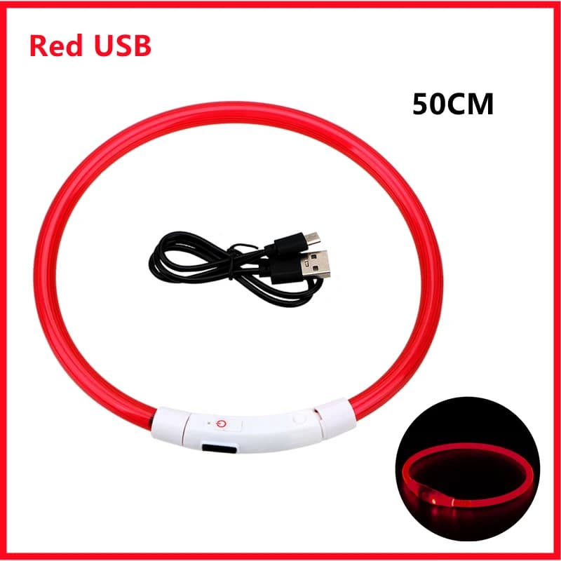 Led Dog Collar Luminous Usb Cat Dog Collar 3 Modes Led Light Glowing Loss Prevention LED Collar For Dogs Pet Dog Accessories