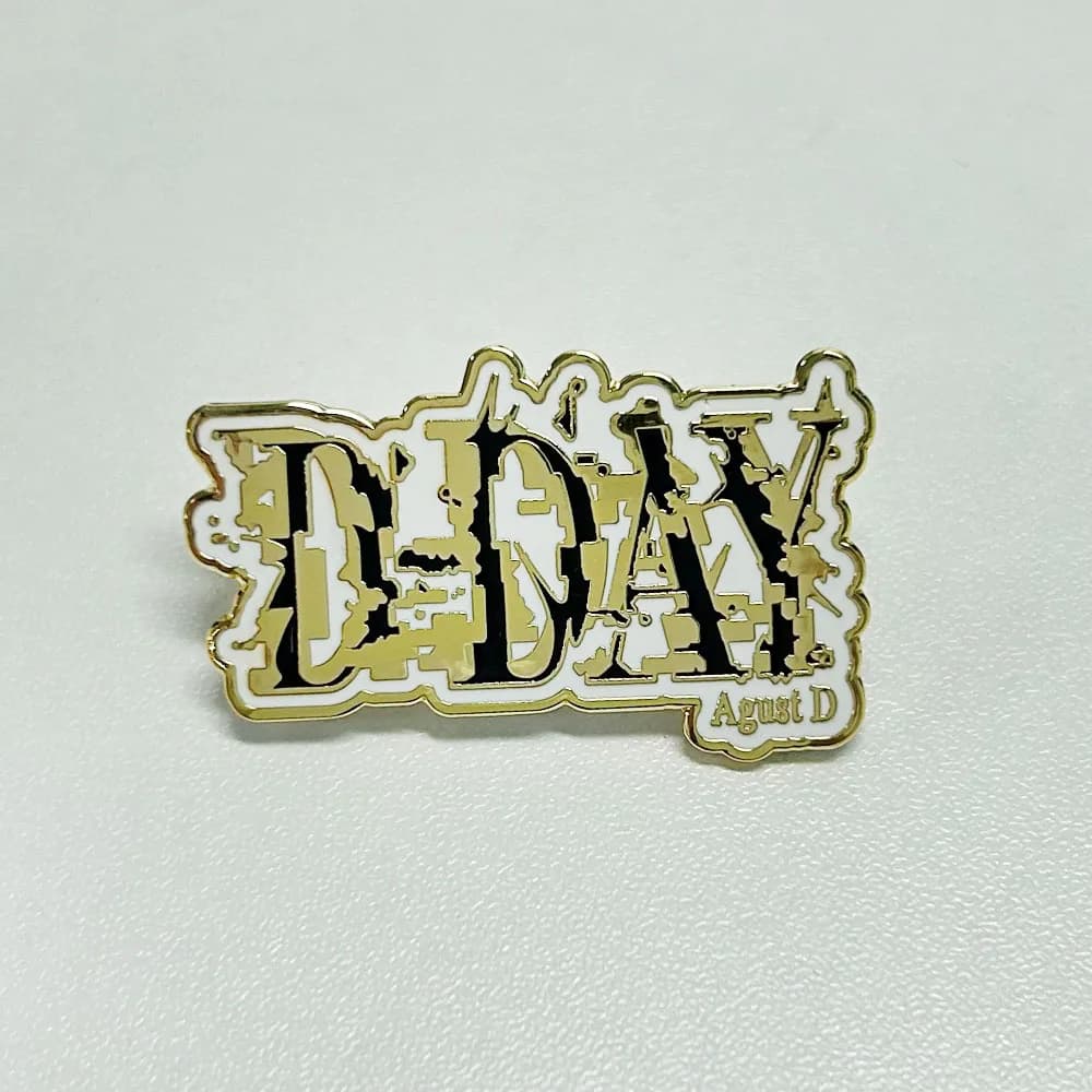 Agust D - D Day Badge World Tour Enamel Pin Music Jewelry Fans Gifts Collection