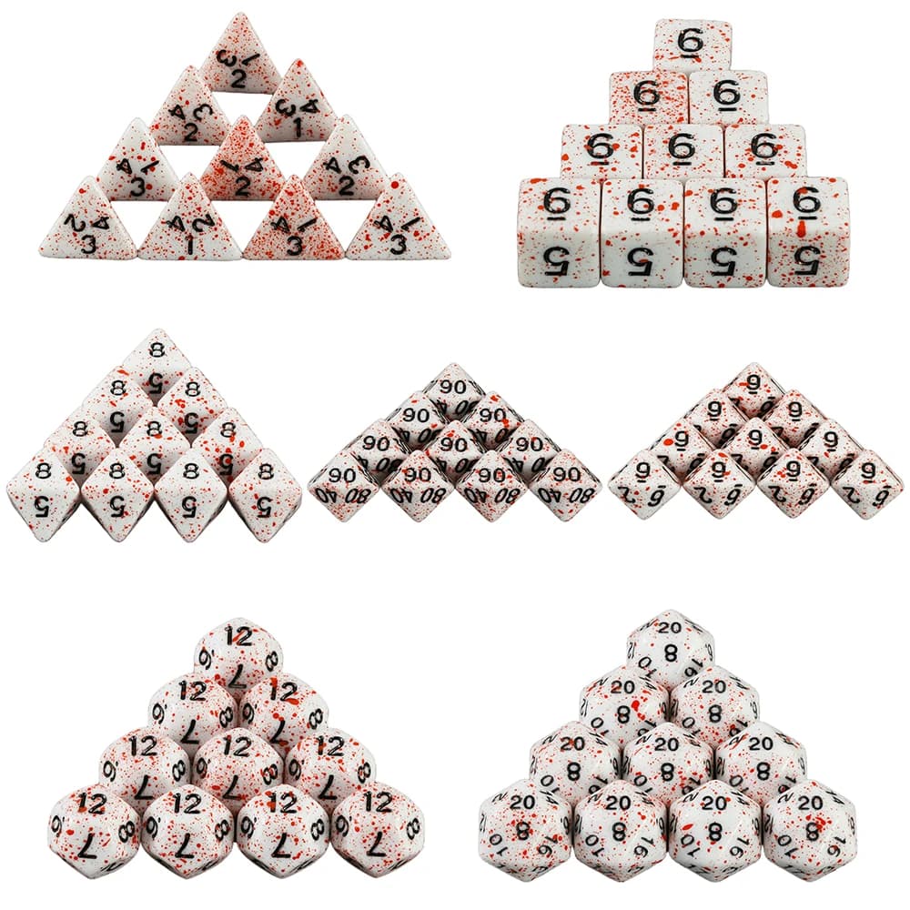 Set di Dadi Poliedrici da 10 Pezzi, Dadi D4 D6 D8 D10 D% D12 D20 per Giochi da Tavolo DND RPG e Intrattenimento