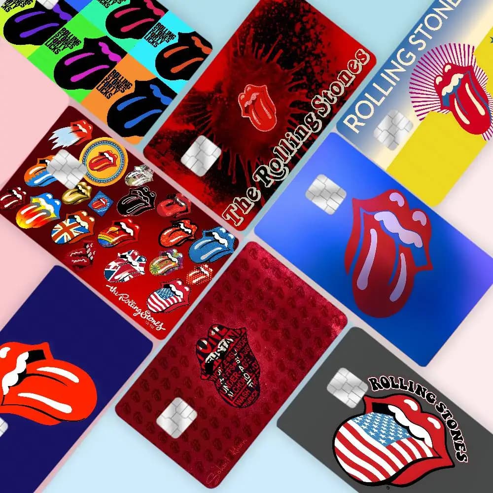 R-rolling S-stones 100% Hot Sale Amine Credit Debit Bank Card Bus Card Film Skin Sticker