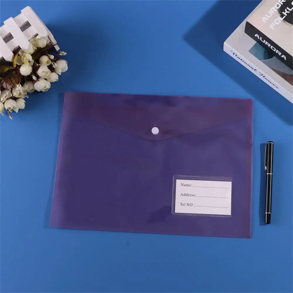 Custodia per documenti trasparente Raccoglitore trasparente A4 Raccoglitore tascabile Buste Scuola Ufficio Casa Cartella per studenti formato A4 per studenti e