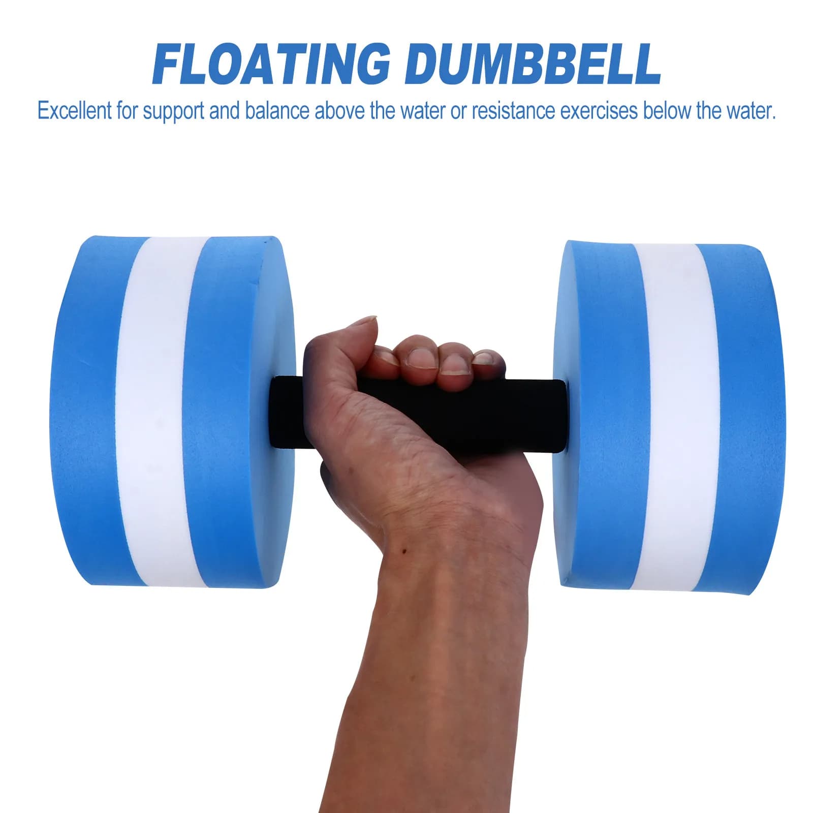 1Pcs Water Aerobics Barbell Eva Floating Dumbbell Swimming Pool Resistance Fitness Workout Equipment Floating Dumbbell