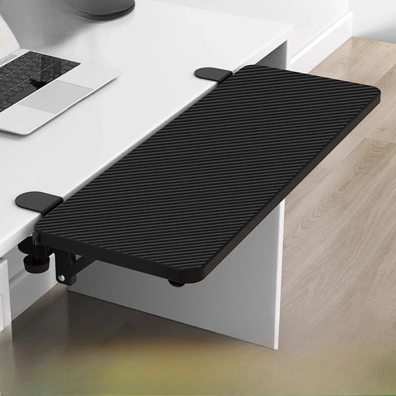 Scheda di estensione da scrivania Espansore da tavolo per laptop allargato pieghevole Supporto per poggiamano Home Office Estensioni da scrivania per computer senza trapano