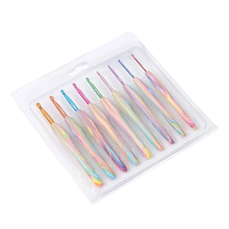 97BA 2mm-6mm Ergonomic Crochet Needle Soft Handle Crochet Hook for Beginner