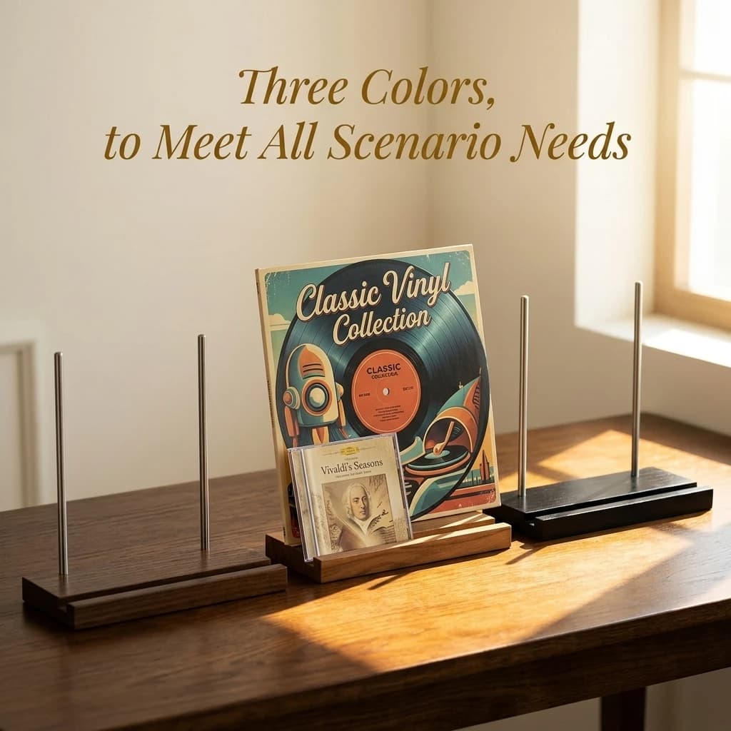 Nuovo Arrivo: Elegante Supporto per Dischi in Vinile di Lusso, Espositore da Tavolo per CD, Telefono e Tablet, Decorazione per la Casa