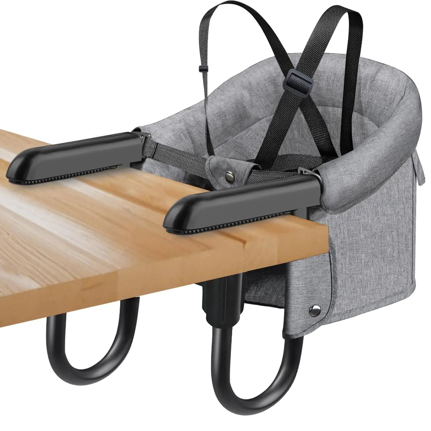 Sedia con gancio pieghevole portaoggetti e clip di fissaggio stretto su seggiolone per neonati e bambini Sedile rialzato portatile per la sala da pranzo in casa