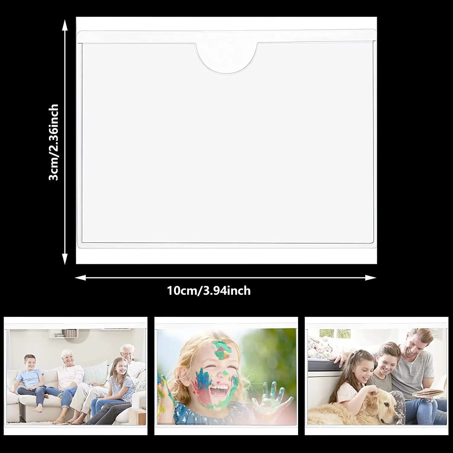 36 pezzi porta carte di credito per etichette autoadesive porta tasche indice 6 x8.5cm porta carte di credito in plastica trasparente porta etichette adesive