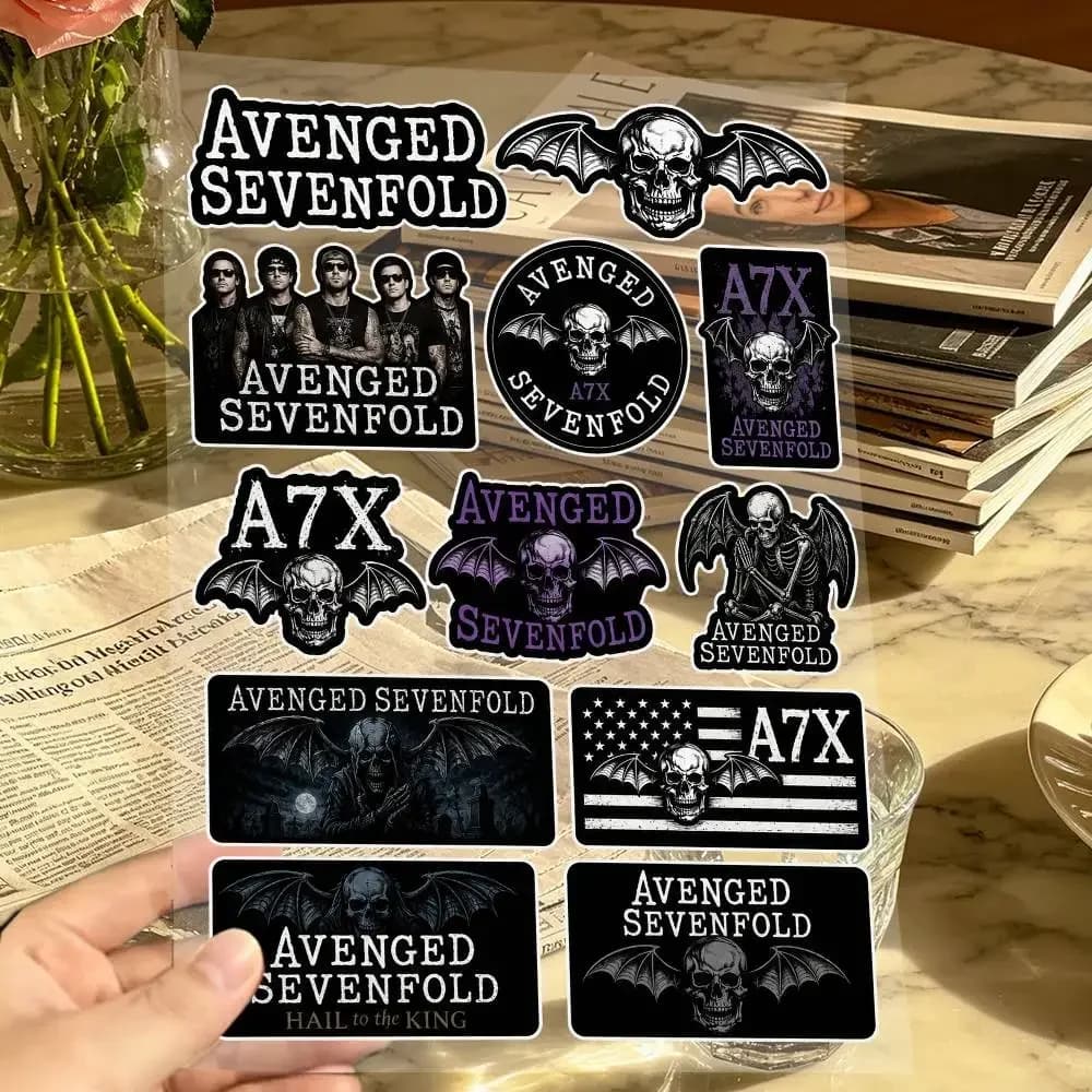 A-Avenged S-Sevenfold Decal Set High Quality Printed and Cut Stickers Motorcycle Sticker