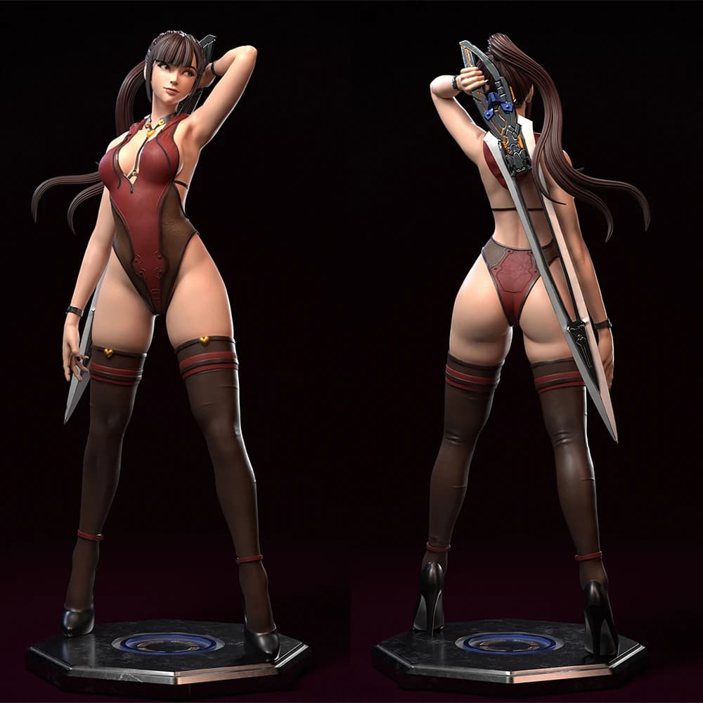 Belle Eve Spadaccino NSFW Kit modello in resina Stampa 3d Doll 1/24 Kit di statue in resina smontato Giocattolo non verniciato Gk Set da gioco