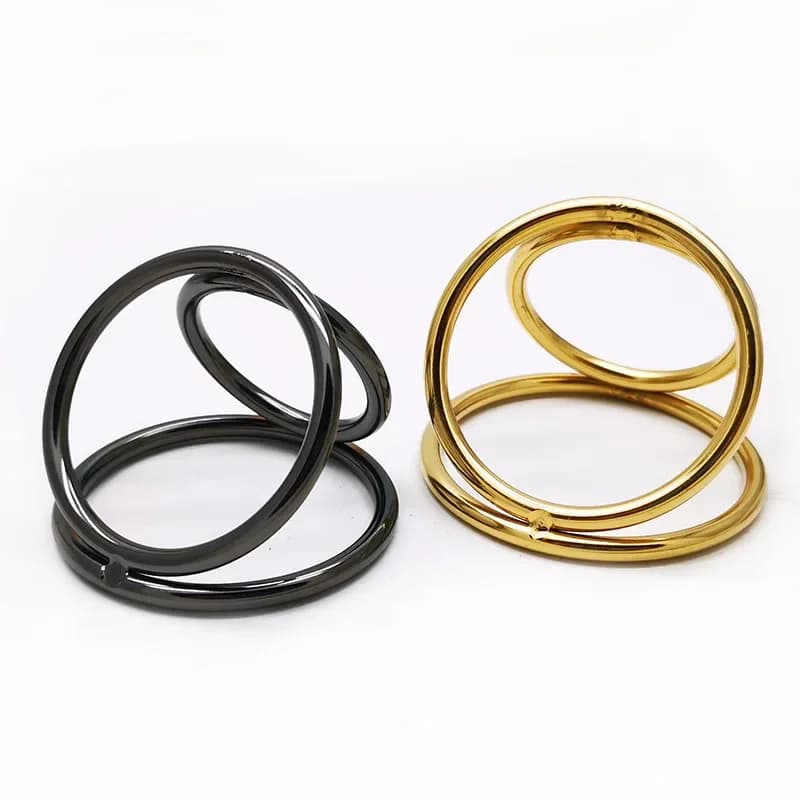 Giocattolo Sexy glande Color metallo 3 anelli Cockring dispositivo di castità maschile spina del pene in acciaio inossidabile anello del cazzo Bondage Belt Delay loop
