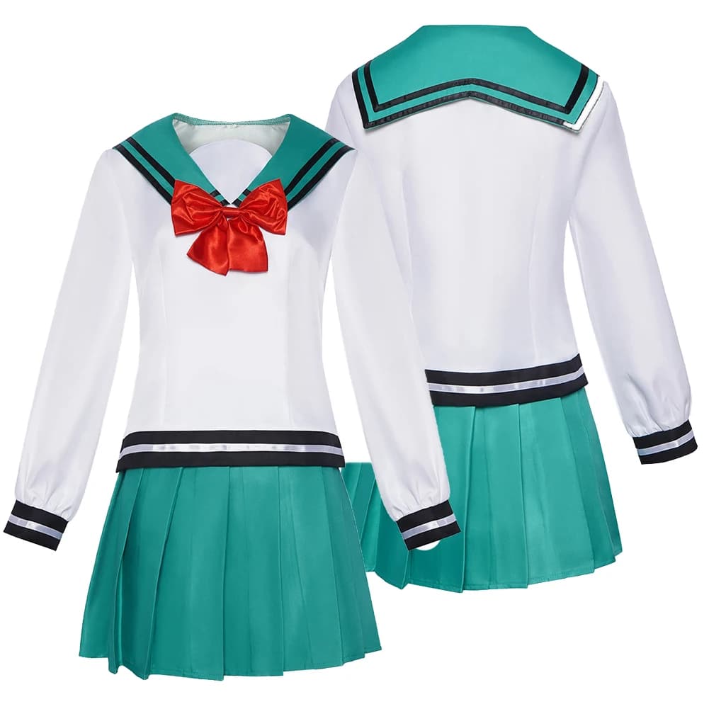 Anime Disastrous Life To Saiki Cosplay Kokomi Teruhashi Costume Top Skirt Tie Socks With Wig Women Halloween Carnival Party