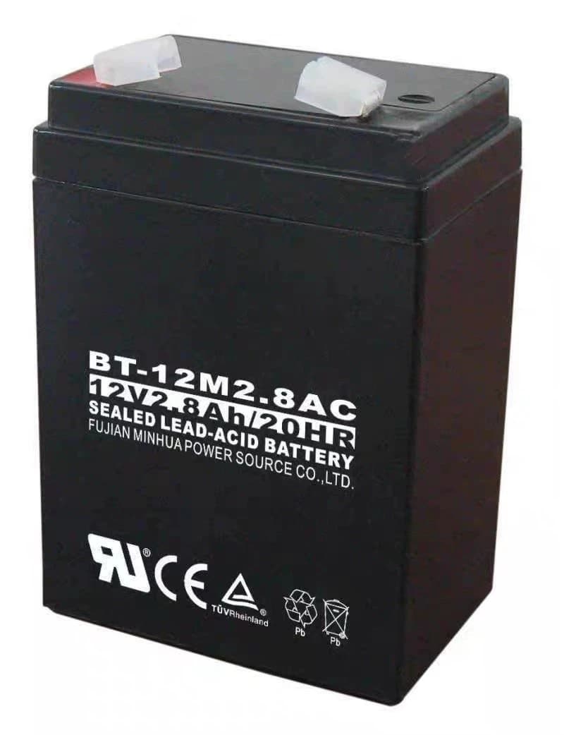 Batteria per BAOTE 12 v2.8ah/20HR BT-12M2.8AC(12 v2.8ah/20HR) batteria intelligente per pattumiera, altoparlante per asta antincendio, batteria
