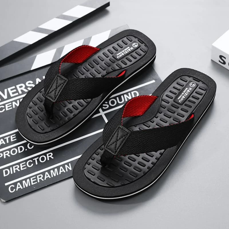 Men's summer flip-flop shoes, non-slip, wear-resistant, casual beach slippers