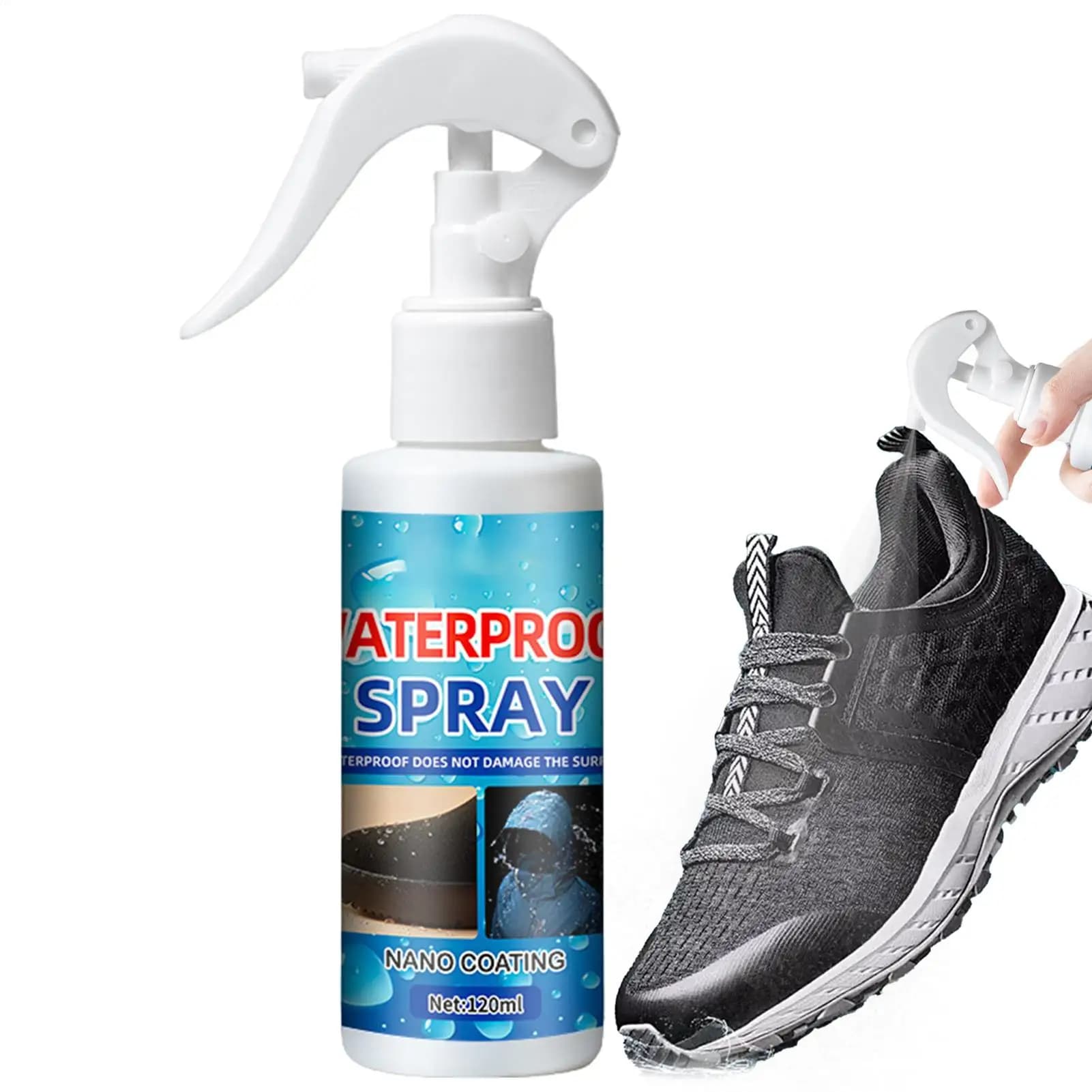 Spray impermeabile da 120 ml per scarpe Protezione per scarpe da tennis Spray Protezione per macchie di scarpe Spray Strumento di protezione per scarpe da ginnastica