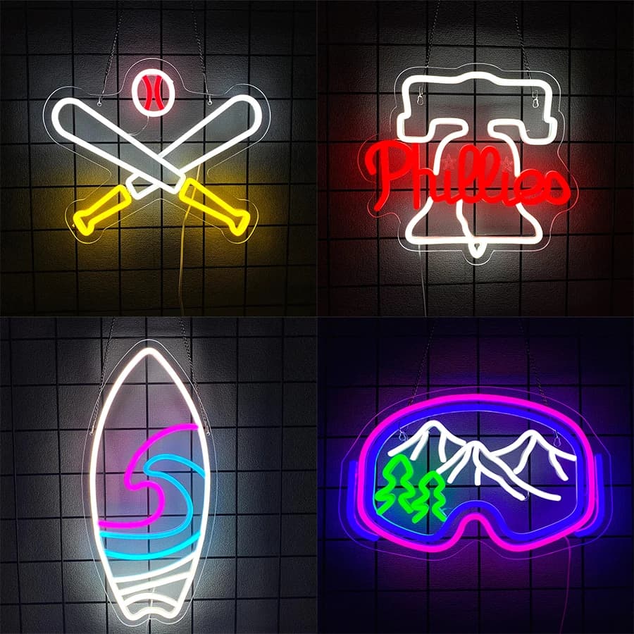 Insegna al neon a led per intrattenimento, icona di occhiali da sci, il miglior regalo per gli appassionati di sport, bar, sala sportiva, sala giochi, arredamento del club.