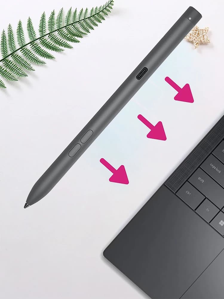PN7522W Penna Attiva Ricaricabile per Laptop con Riconoscimento dell'Inclinazione, Penna Touch per Tablet, Stilo per Schermo Touch per Dell XPS 13 9315 2-in-1