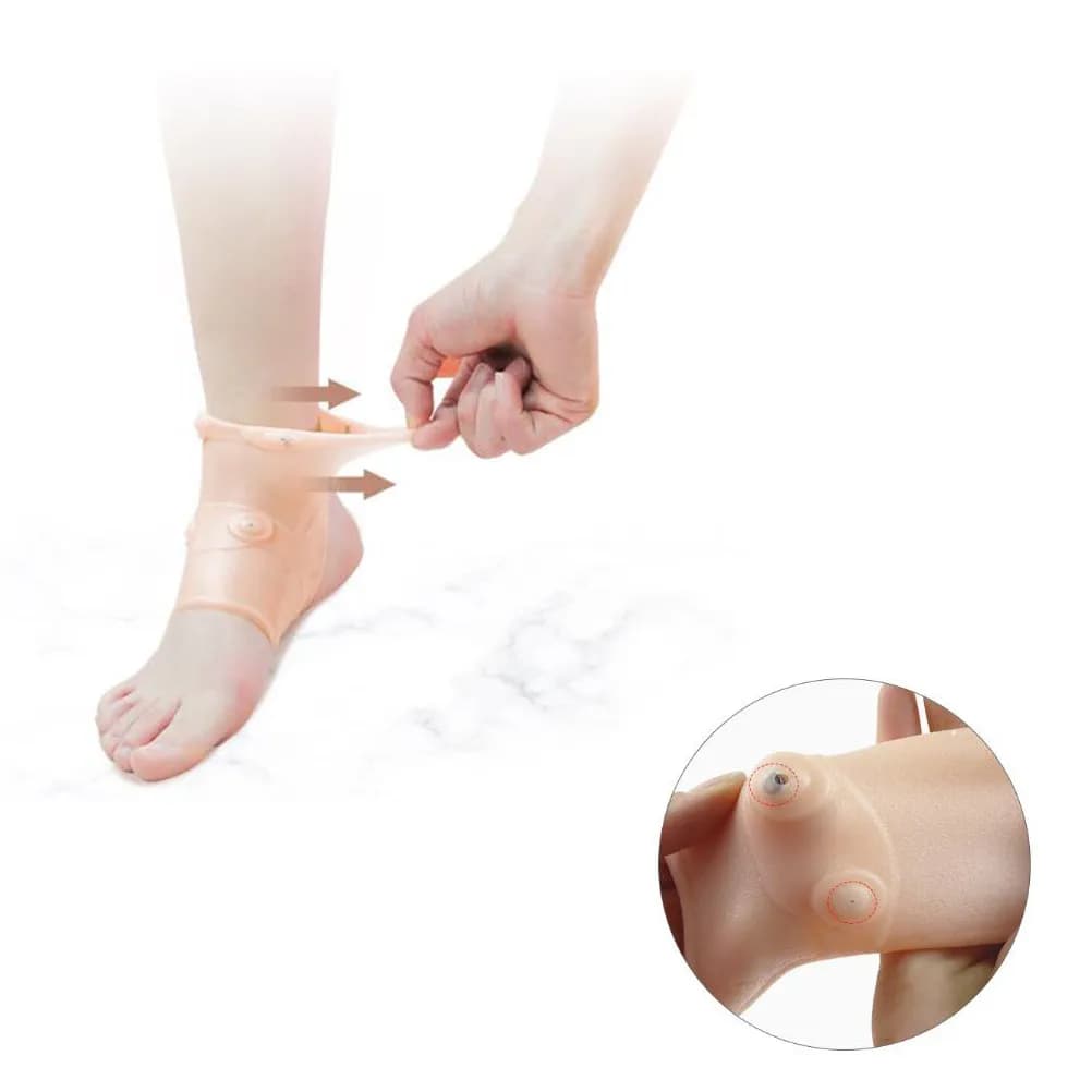 2 Pezzi Supporti Magnetici per Caviglia, Elastici e Traspiranti, Protezioni per Caviglia per Uso Quotidiano, Viaggi, Fitness, Riabilitazione e Cura del Piede