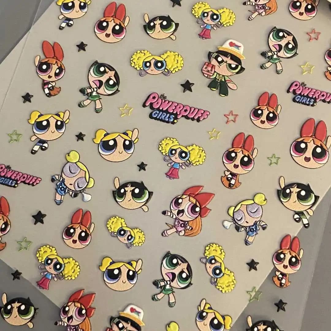 Nail Art Stickers with Small 3D Nails, Cute Japanese Style, Fa-da- Wall decals ♪