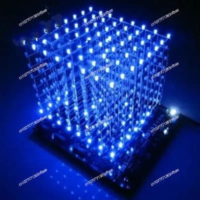 Kit Fai-da-Te Cubo Luminoso 8x8x8 Modello 3D8 74HC573 ULN2803 STC12C5A60S2 Kit Componenti Elettronici