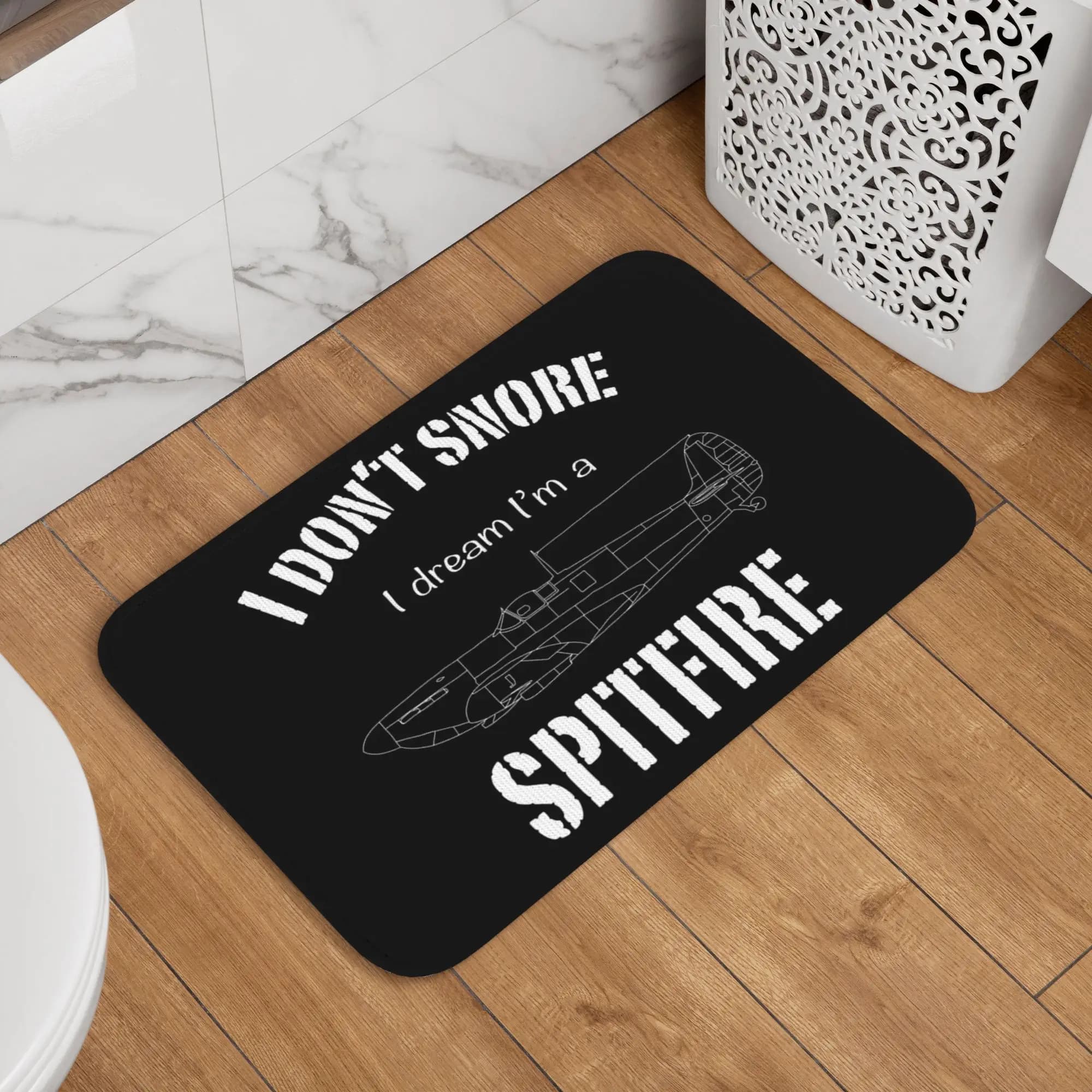 Tappetino Supermarine Spitfire Fighter Pilot Aircraft Airplane per Ingresso Cucina e Casa
