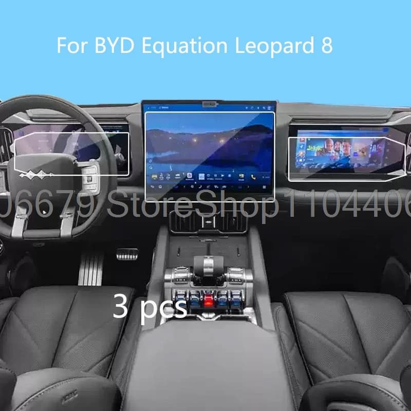 Proteggi schermo in vetro temperato per BYD Equation Leopard 8 2025 cruscotto di navigazione gps per auto Co pilota protezione di controllo centrale