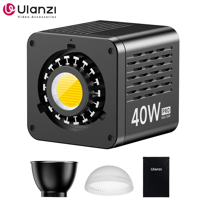 Ulanzi L023 40W Pro Luce video Mini Bowens Mount COB Luce bicolore 2500-6500K 3400mAh Luce video per la fotografia