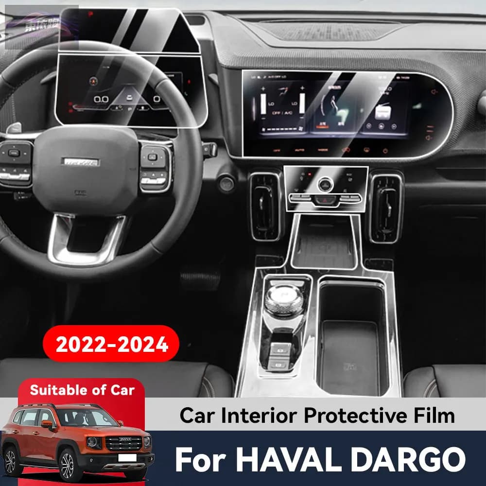 Cruscotto dell'auto Strumento di Navigazione GPS Chiave Dello Schermo Interno Pellicola Protettiva Antigraffio TPU Per HAVAL DARGO 2022-2024 Adesivo