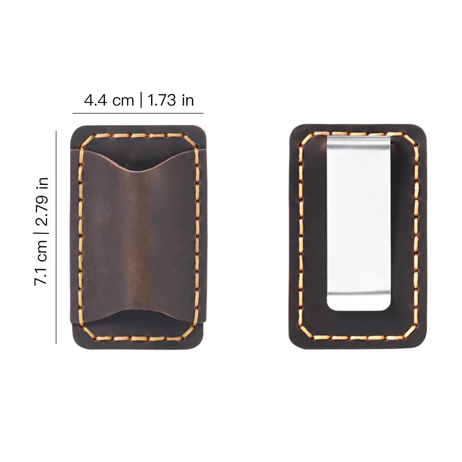 1Hole Genuine Leather Loop Holder For Notebooks Vintage Cowhide Pencil Holder With Metal Clip Travel Notebook Journal Stationery