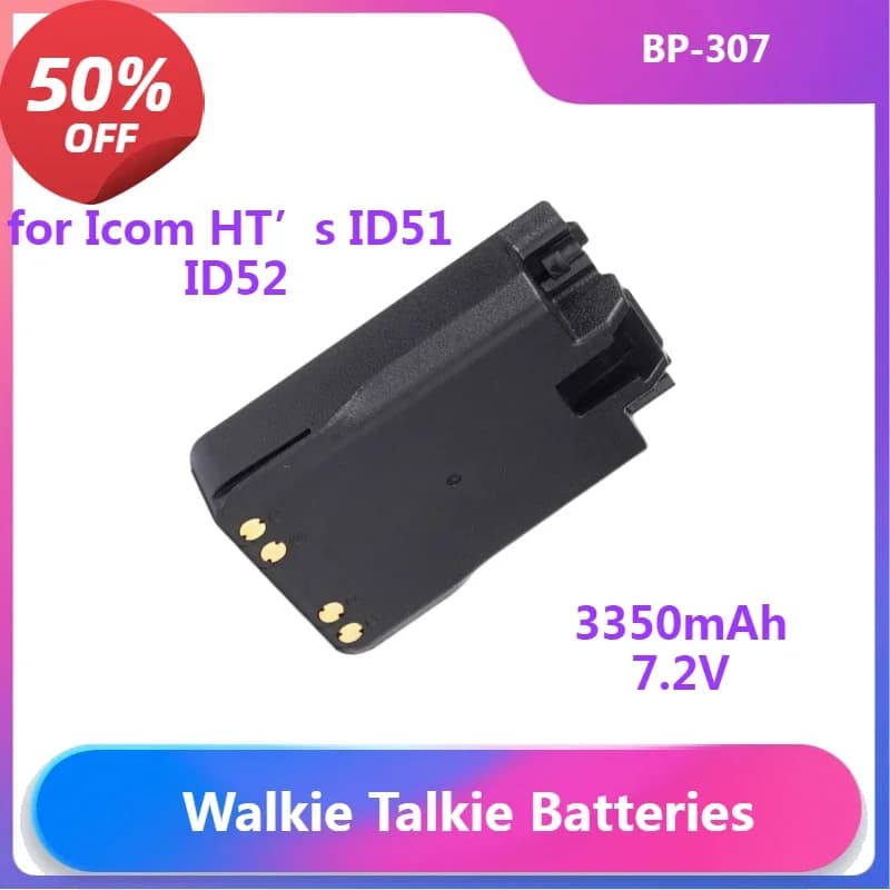 BP-307 Batteria radio agli ioni di litio per Icom HT ID51 ID52 ID31 IP503 IP100 IC705 Accessorio walkie-talkie