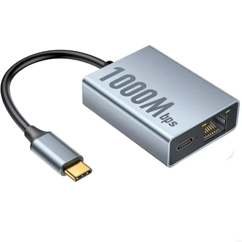 Hub USB C CORA per viaggi d'affari Adattatori Gigabit Ethernet per ricarica PD100W Soluzione portatile facile da trasportare