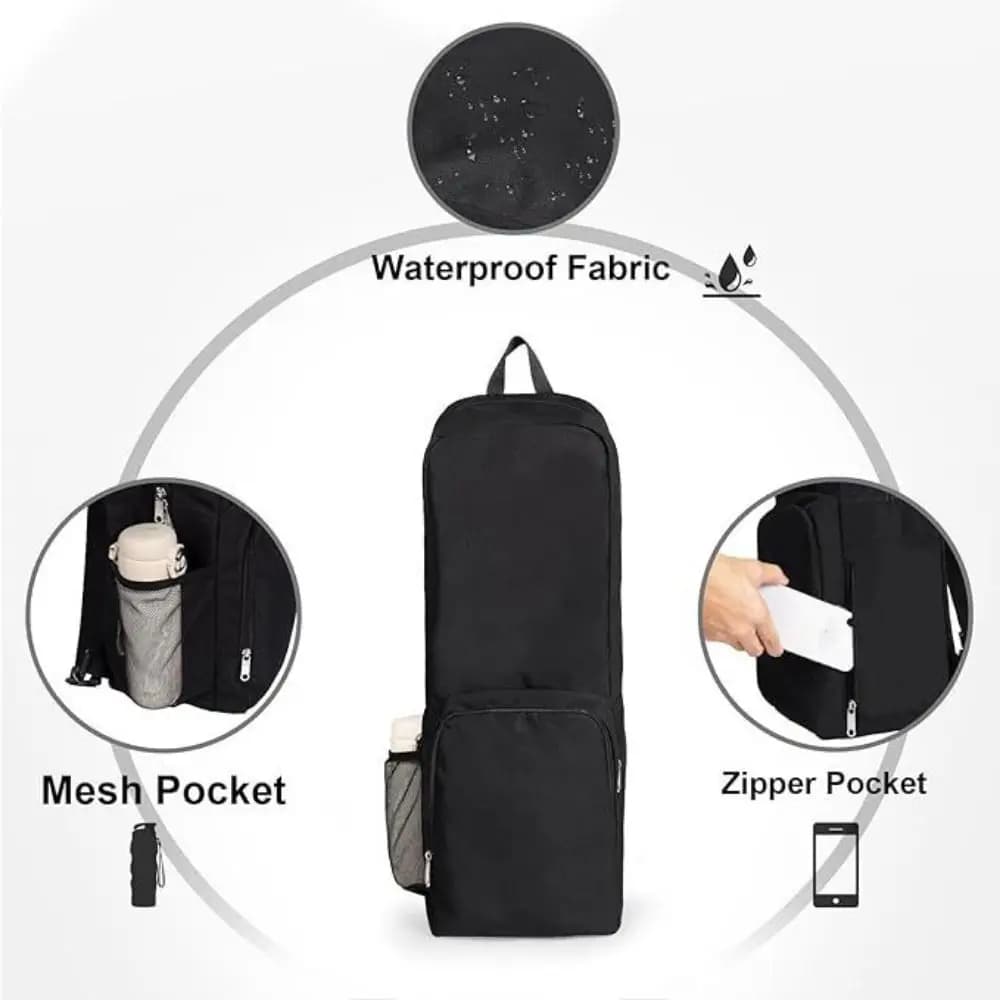 Lightweight Yoga Mat Bag Waterproof Water-Resistant Mat Carrier Large Capacity Side Mesh Pocket Exercise Mat Shoulder Bag