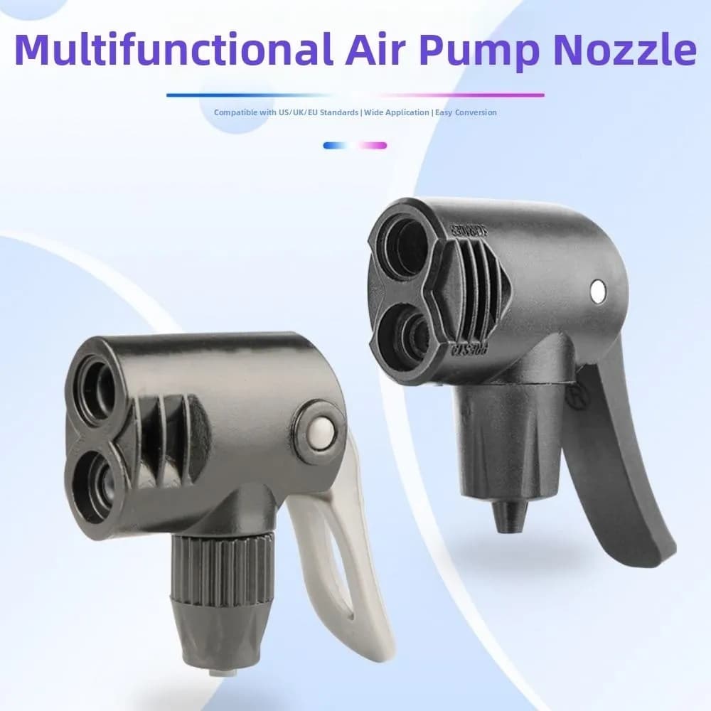 Plastic Bicycle Hand Floor Pump Nozzle Adapter 7 Styles Black Bike Scooter Ball Integrated Inflator and Nozzle for MTB Road Bike