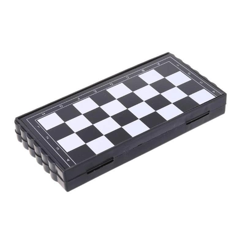 Q39E Foldable Chess Board Mini Size Chess Set Travel Portable Wallet Pocket Chess Board Game for Camping Family Game