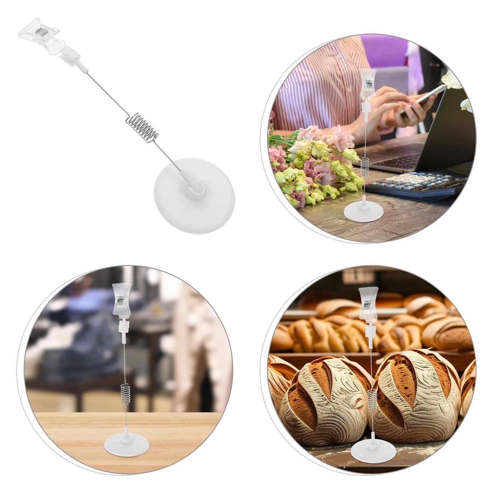 6 Pezzi Porta Etichette a Clip per Prezzi, Espositore Riutilizzabile in ABS per Cartellini Prezzi, Clip per Segnaletica al Dettaglio per Scaffali di Supermercati