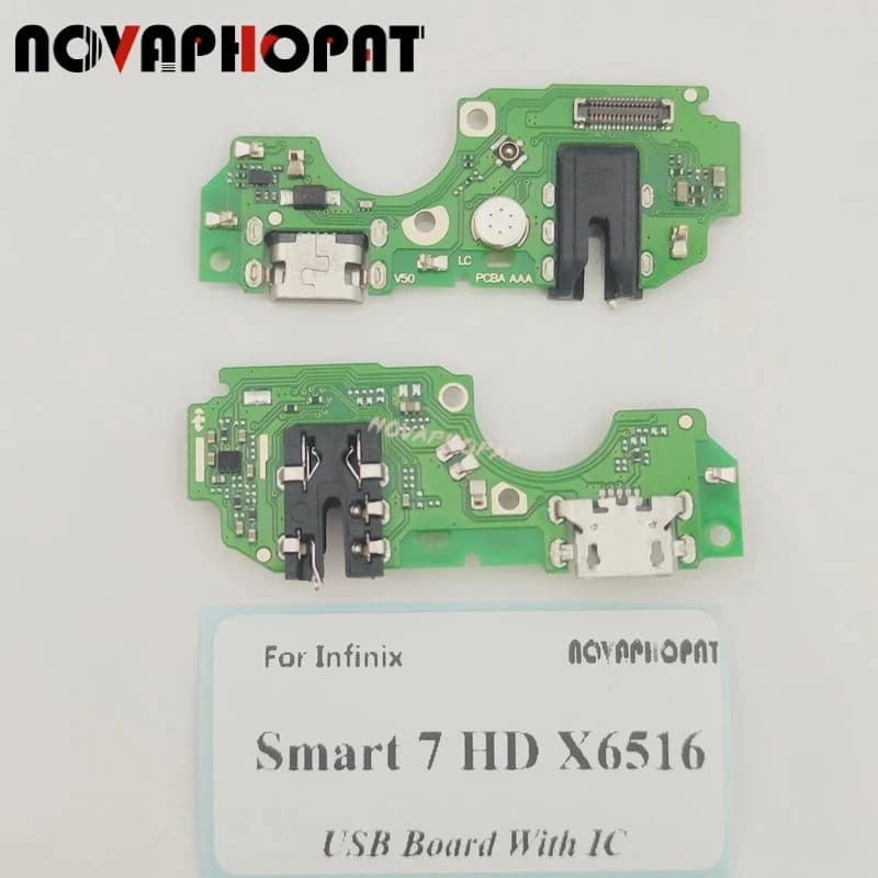 For Infinix Smart 7 HD X6516 USB Dock Charger Port Plug Audio Jack headphones charging card with IC