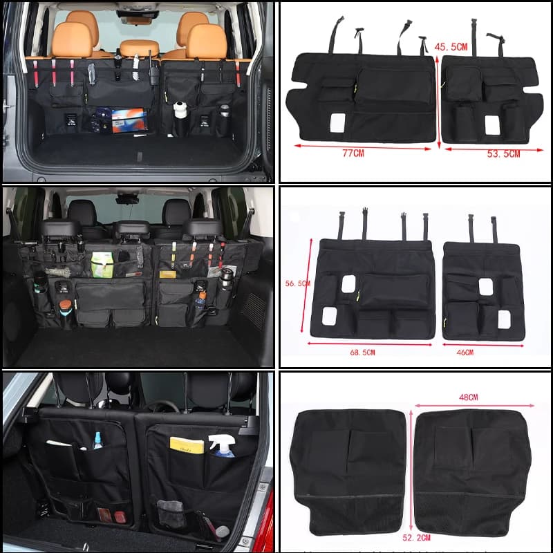 Per borsa portaoggetti universale per sedile posteriore per auto, reti multi-appese, organizer per bagagliaio, borsa portaoggetti per sedile posteriore sospeso