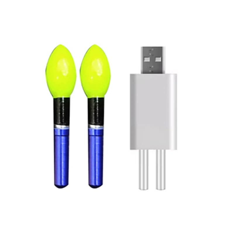 2pcs/lot Bulb Led Light Stick With 2 Rechargeable CR322 Battery Lightstick Glowing Sticks Luminous Float Night Fishing B679