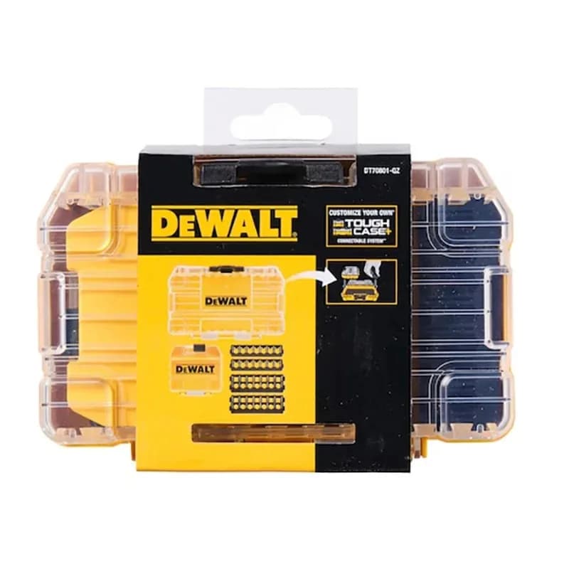 DEWALT DT70801 TSTAK, sturdy housing, screws storage, point holder, stackable electric drill with lock, tool box