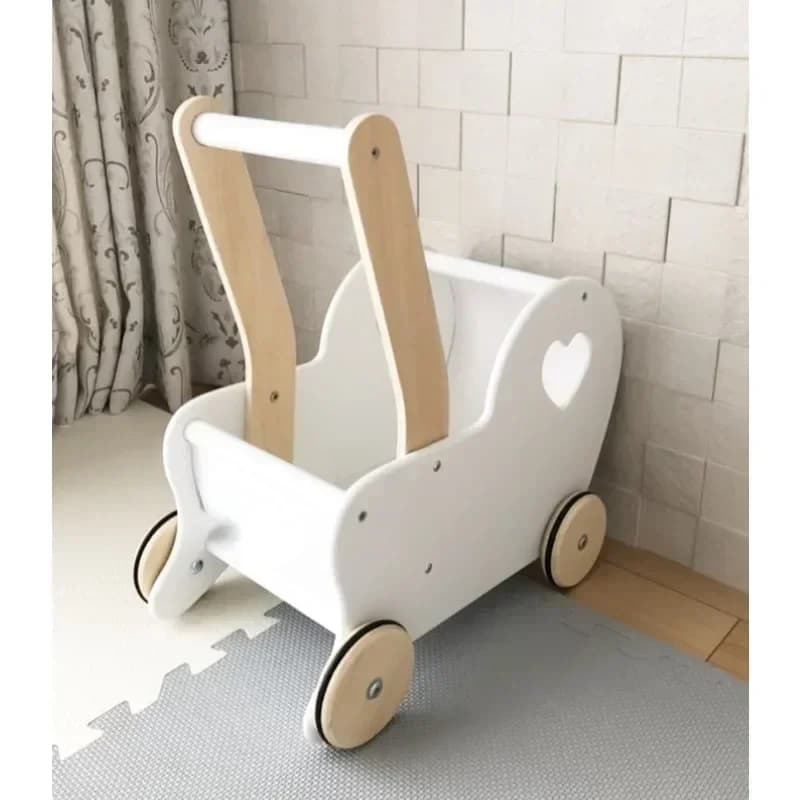 Vendite dirette in fabbricaVendite caldeNuova passeggino in legno Love, giocattolo per casetta da gioco per passeggino 18 mesi +