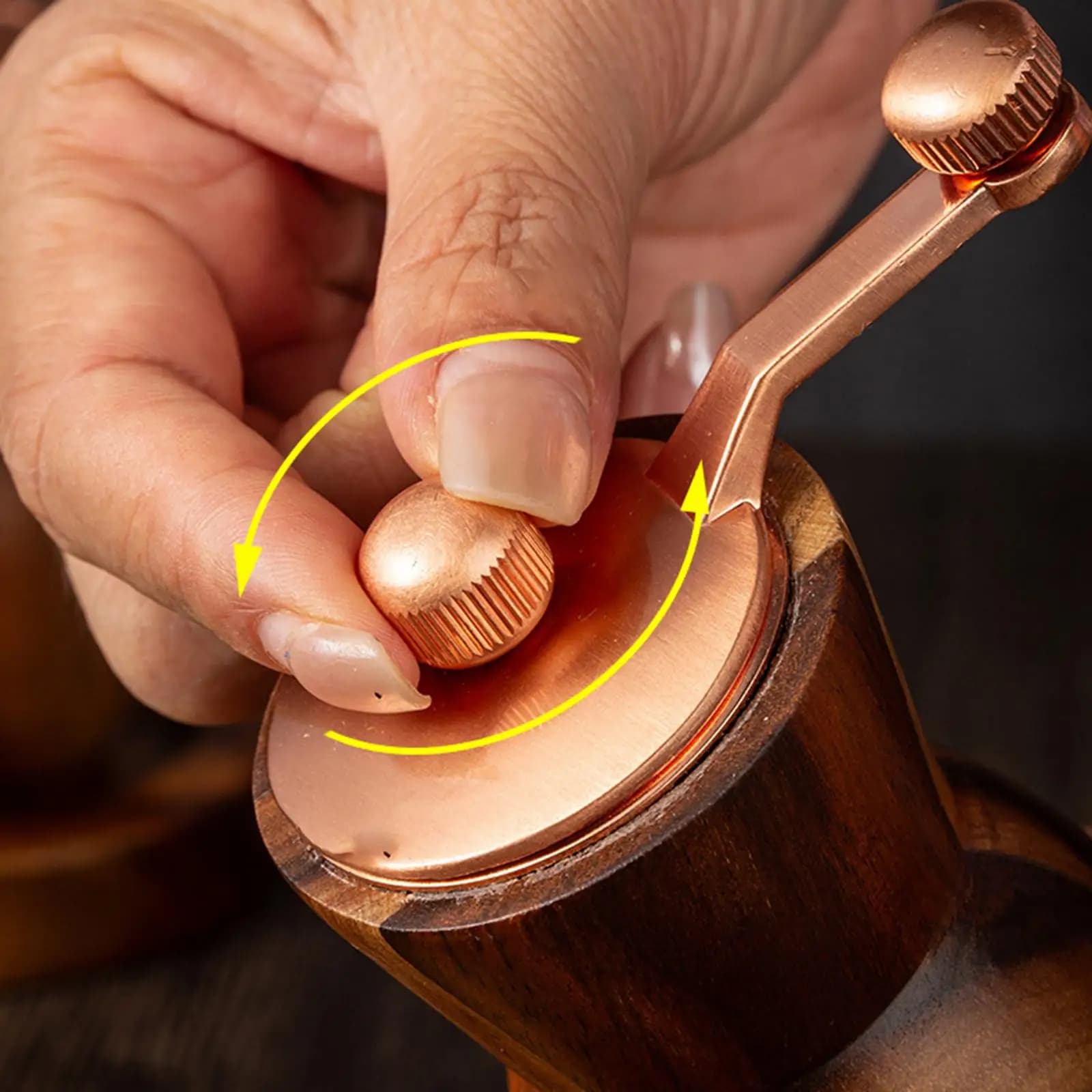 Macinino Manuale in Legno per Spezie, Set Macina Pepe Regolabile con Vassoio Portaoggetti per Uso Culinario in Cucina