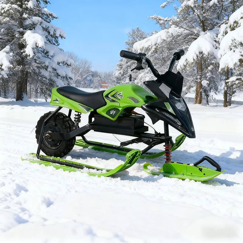 Slitta Elettrica da Neve 36V 500W 7.8Ah / Veicolo per Pattinaggio su Ghiaccio, Veicolo per Intrattenimento Familiare Interattivo