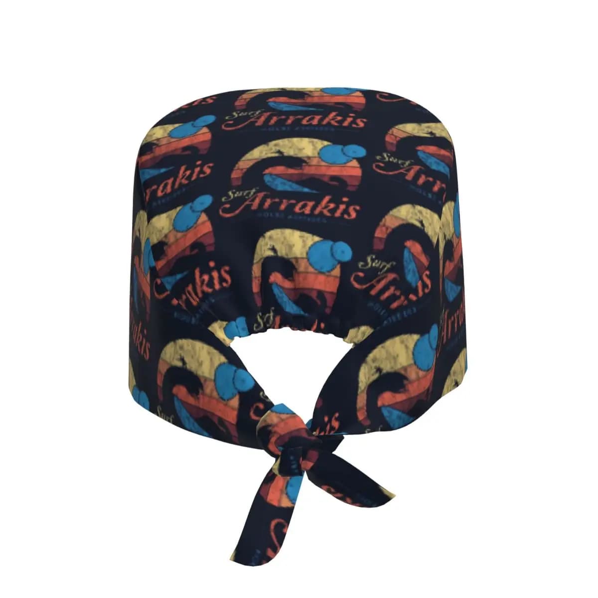 Visita Arrakis Distressed Surf Dune Sci Fi Scrub Cappello Dottore Berretto chirurgico da lavoro Cappellini infermieristici regolabili unisex per dentista